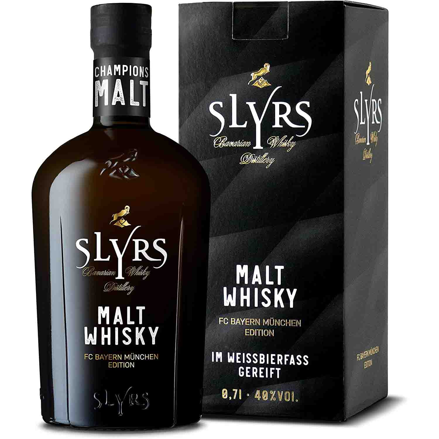Slyrs Champions Malt Whisky FC Bayern München Edition 0,70 Ltr. Flasche, 40% Vol.