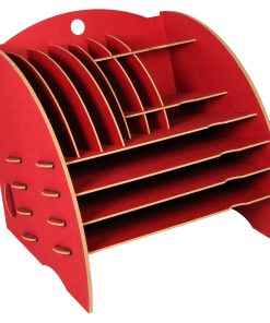 Werkhaus – Ablage Big Organizer in dunkelrot, Briefablage CD-Ständer Kleint…