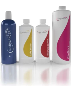 Wasserpflegeset: SpaBalancer 1L+UltraShock1L+FilterClean K. 0,5L+Softwater 0,5L